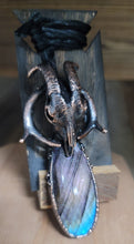 Load image into Gallery viewer, Goat Skull on Labradorite