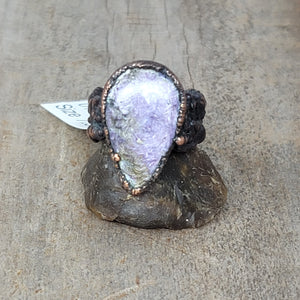 Copper Ring Charoite size 7.5