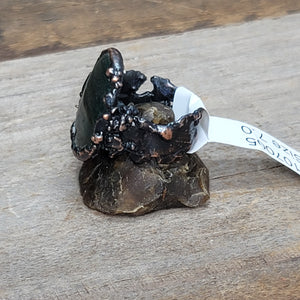 Copper Ring Bloodstone 7.0