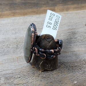 Copper Ring Labradorite Size 8.5