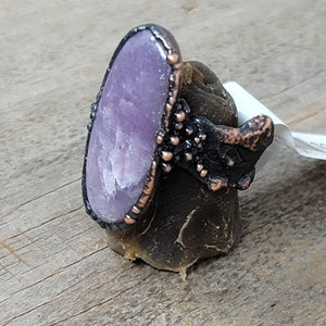 Copper Ring Charoite size 8.5