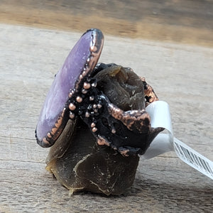 Copper Ring Charoite size 8.5