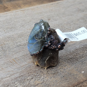 Copper Ring Labradorite Size 8