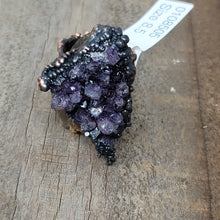 Load image into Gallery viewer, (Copper Ring Amethyst cluster 003 size 8.5