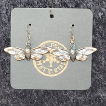 Load image into Gallery viewer, Copper Earrings Winged Cicadas