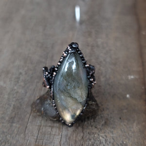 Copper Ring Labradorite 8