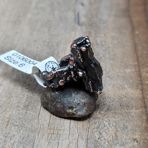 Copper Ring Shungite size 6