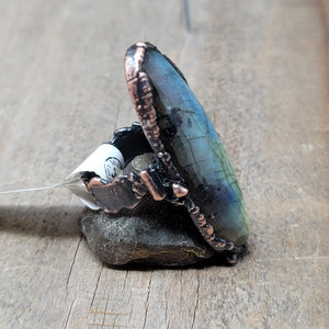 Copper Ring Labradorite 7