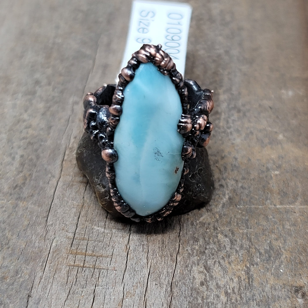 Copper Ring Larimar 9