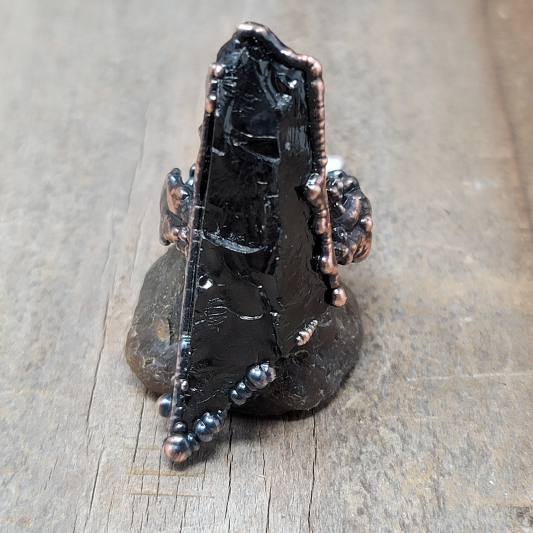 Copper Ring Shungite size 8.5