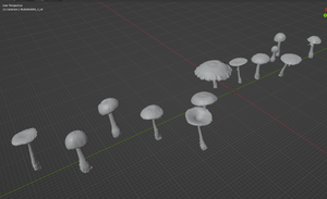 Mushroom Pack 1 Commercial License STL (13 Mushrooms)