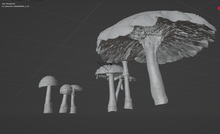 Load image into Gallery viewer, Mushroom Pack 1 Commercial License STL (13 Mushrooms)