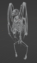 Load image into Gallery viewer, Fruit Bat Whole Skeleton (STL) Commercial License