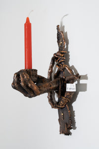 Copper Monkey Paw Candle Holder Wall Hang