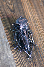Load image into Gallery viewer, Copper Raven Skull Wall Hang 6 inchs Height