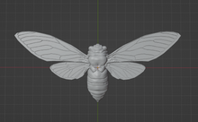 Load image into Gallery viewer, Empress Cicada Wings Spread (STL) Commercial License