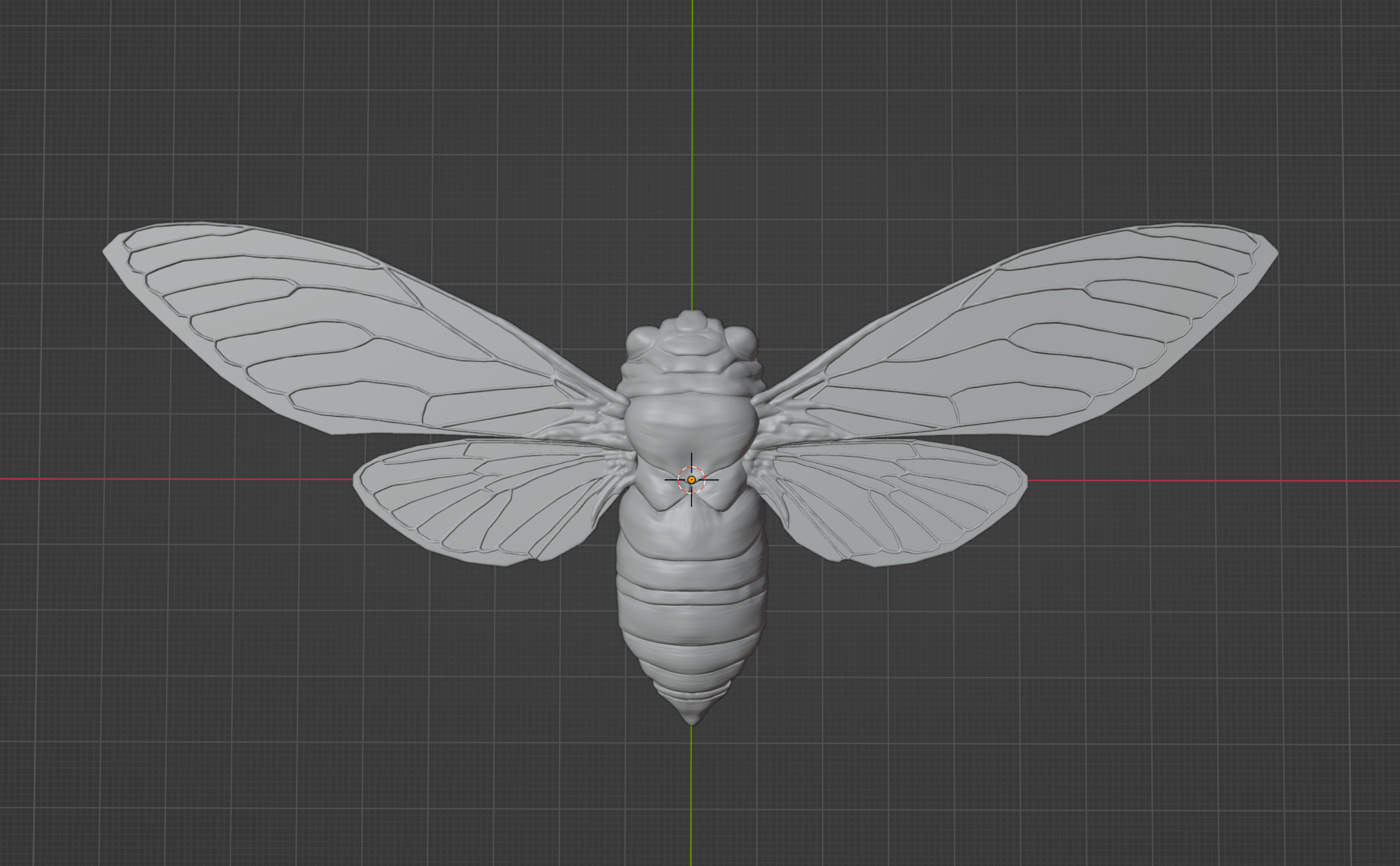 Empress Cicada Wings Spread (STL) Commercial License