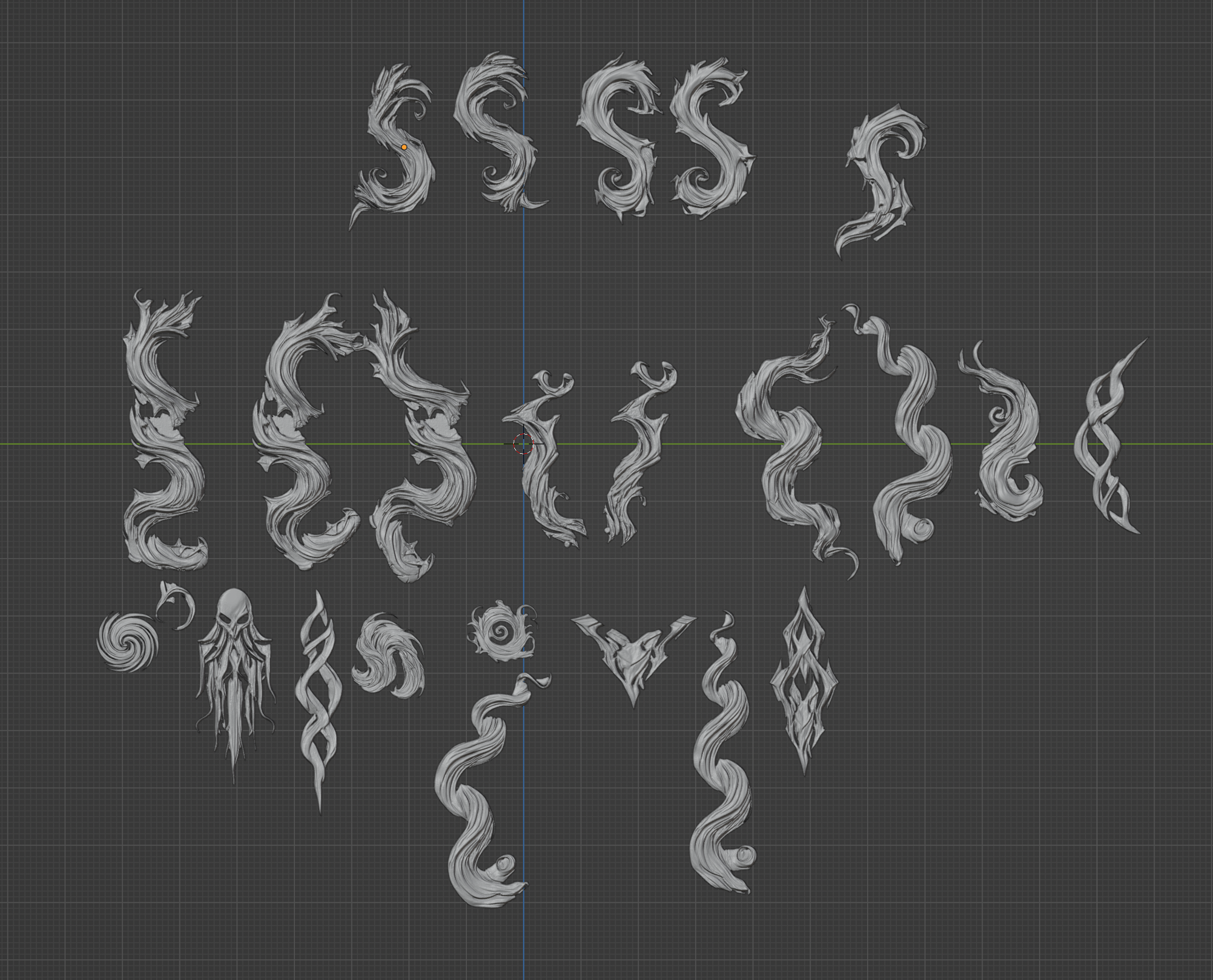 Thorns and skulls Collection. Jewelry Embellishments 3D Printable STLs