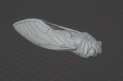 Empress Cicada Folded Wings (STL) Commercial License