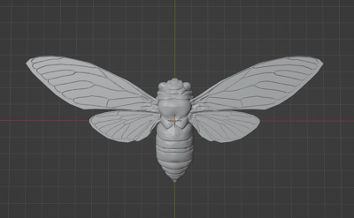 Empress Cicada Wings Spread (STL) Commercial License