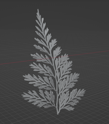 Rabbit foot fern (STL) Commercial License