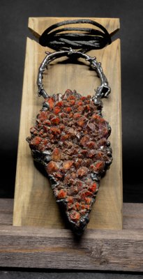 Hematoid Quartz Ember Heart Pendant