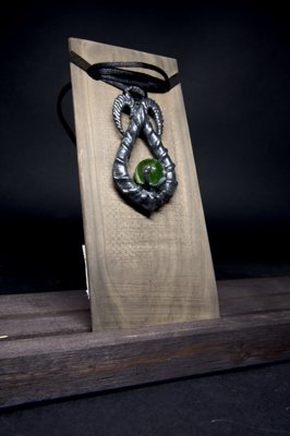 Serpent's Enchanted Glass Pendant