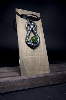 Serpent's Enchanted Glass Pendant